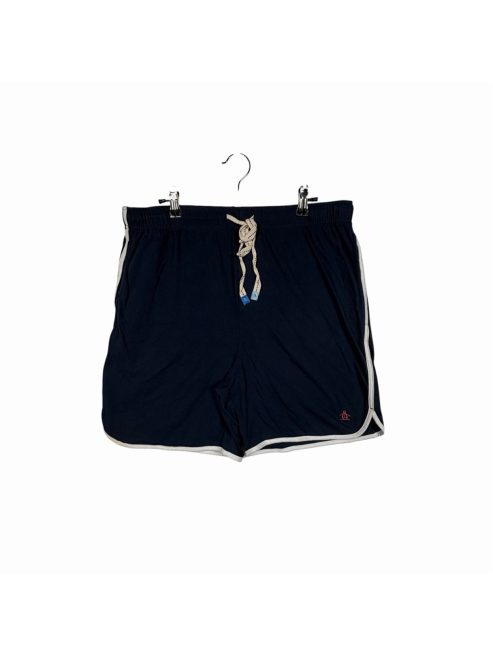 Penguin Mens Light Weight Lounge Shorts Blue Comfort Size Large